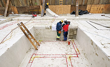 Braune Wanne Abdichtungstechnik
